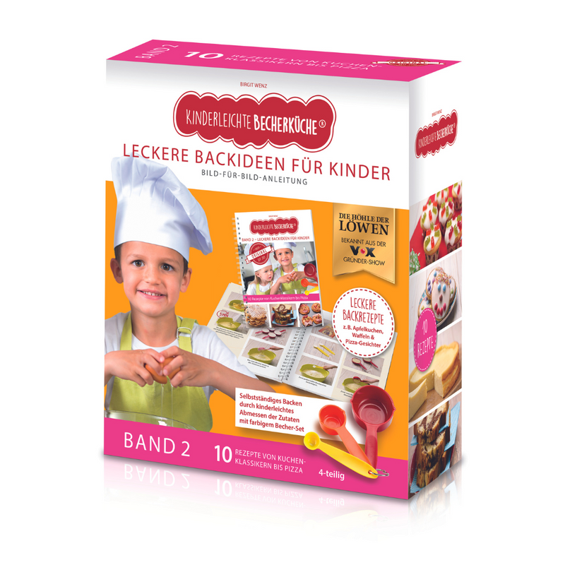 Band 2 "Leckere Backideen für Kinder" Backbuch inkl. 3-teiliges Messbecher-Set