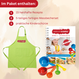 Band 5 "Ofenrezepte" inkl. Kinder-SCHÜRZE & 5-teiligem Messbecher-Set