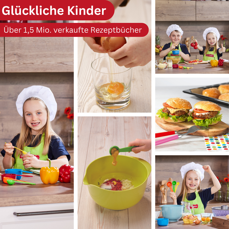 Band 5 "Ofenrezepte" inkl. Kinder-SCHÜRZE & 5-teiligem Messbecher-Set